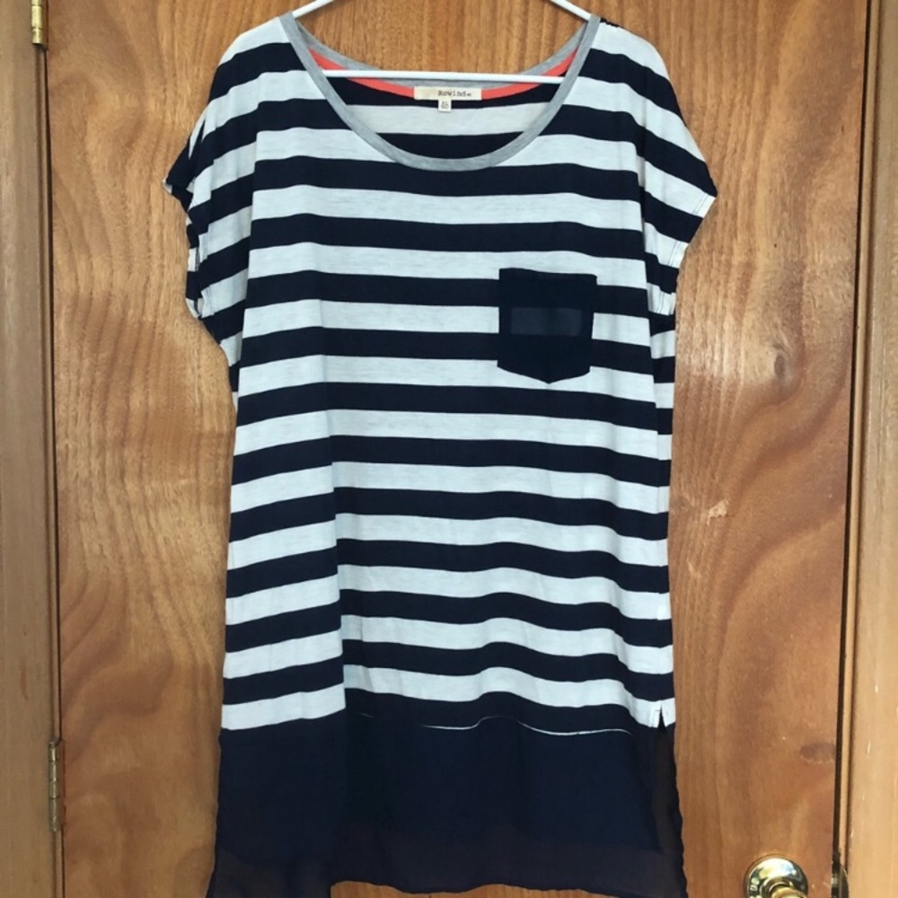 • 2/$10 • Striped Top with Chiffon
